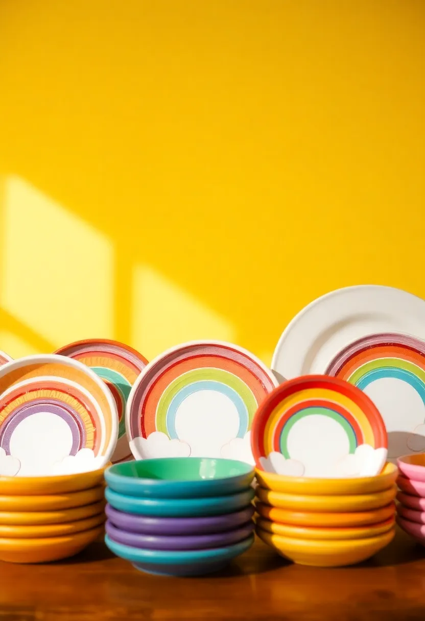 30+ Ring Dish Painting Ideas That Make Jewelry Storage Cute and Fun - 20. Rainbow Magic