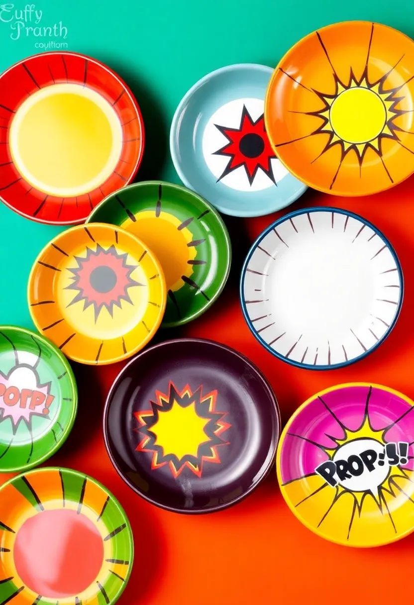 30+ Ring Dish Painting Ideas That Make Jewelry Storage Cute and Fun - 25. Pop Art Flair