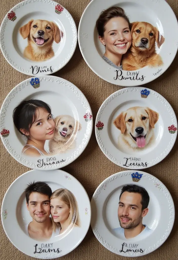 30+ Ring Dish Painting Ideas That Make Jewelry Storage Cute and Fun - 26. Personalized Portraits