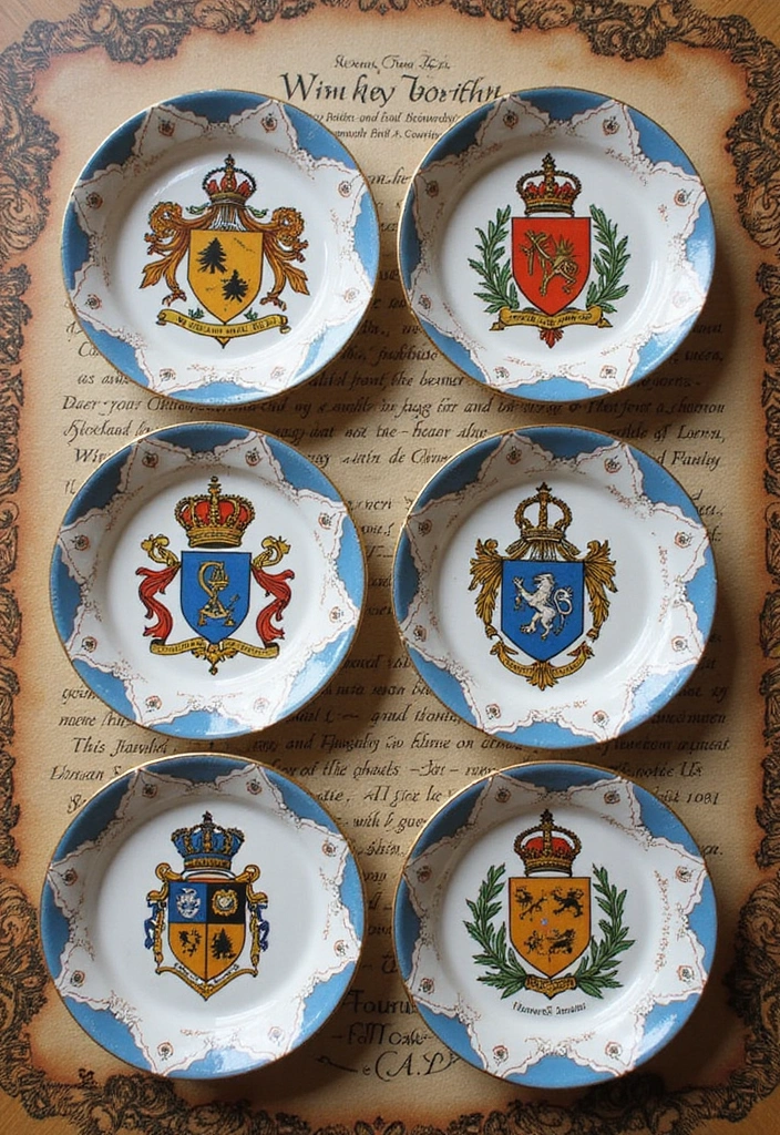 30+ Ring Dish Painting Ideas That Make Jewelry Storage Cute and Fun - 29. Personalized Family Crest