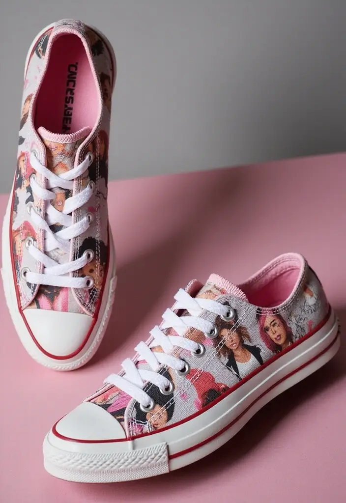 30+ Shoe Painting Ideas Converse That Look Cool and Trendy - 12. Celebrity Inspirations