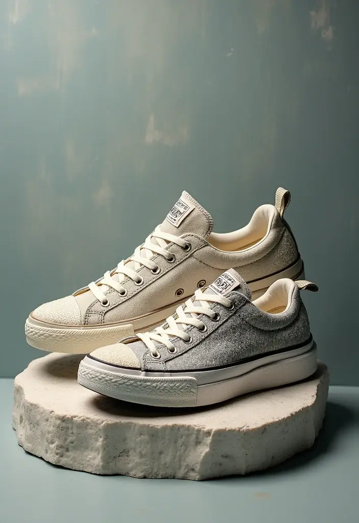 30+ Shoe Painting Ideas Converse That Look Cool and Trendy - 17. Layered Textures