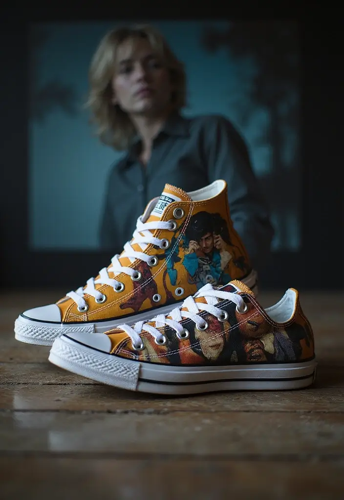 30+ Shoe Painting Ideas Converse That Look Cool and Trendy - 19. Movie Madness