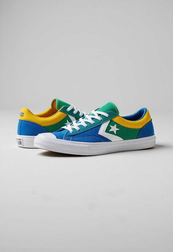 30+ Shoe Painting Ideas Converse That Look Cool and Trendy - 22. Color Blocked Designs