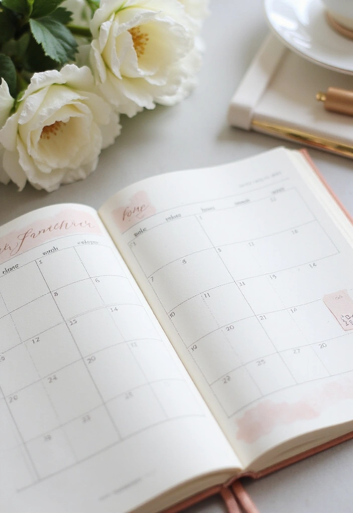 30+ Simple Aesthetic Journal Ideas That Make Planning Stylish and Fun - 1. Minimalist Monthly Calendar