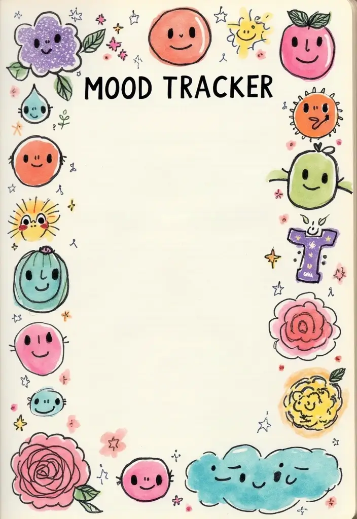 30+ Simple Aesthetic Journal Ideas That Make Planning Stylish and Fun - 11. Mood Tracker