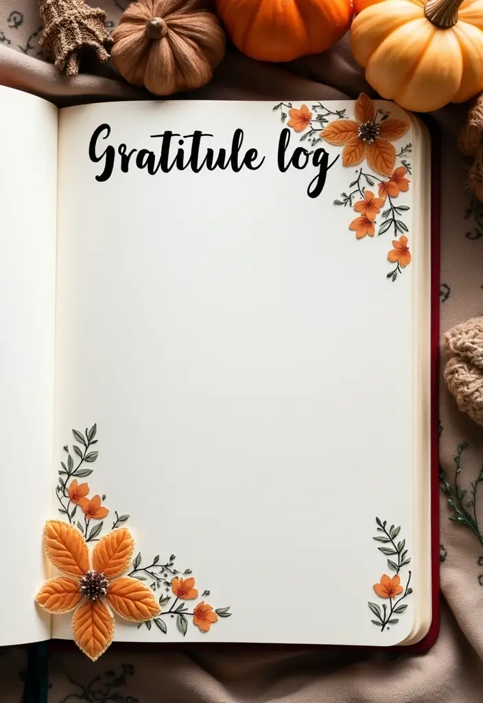 30+ Simple Aesthetic Journal Ideas That Make Planning Stylish and Fun - 12. Gratitude Log