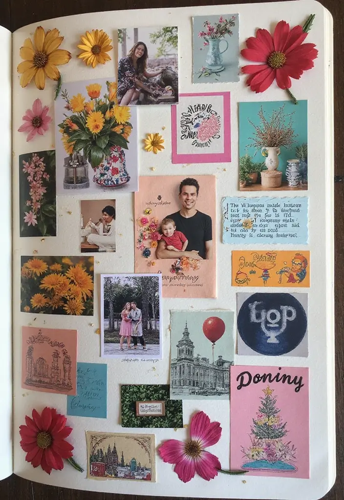 30+ Simple Aesthetic Journal Ideas That Make Planning Stylish and Fun - 15. Vision Board Section