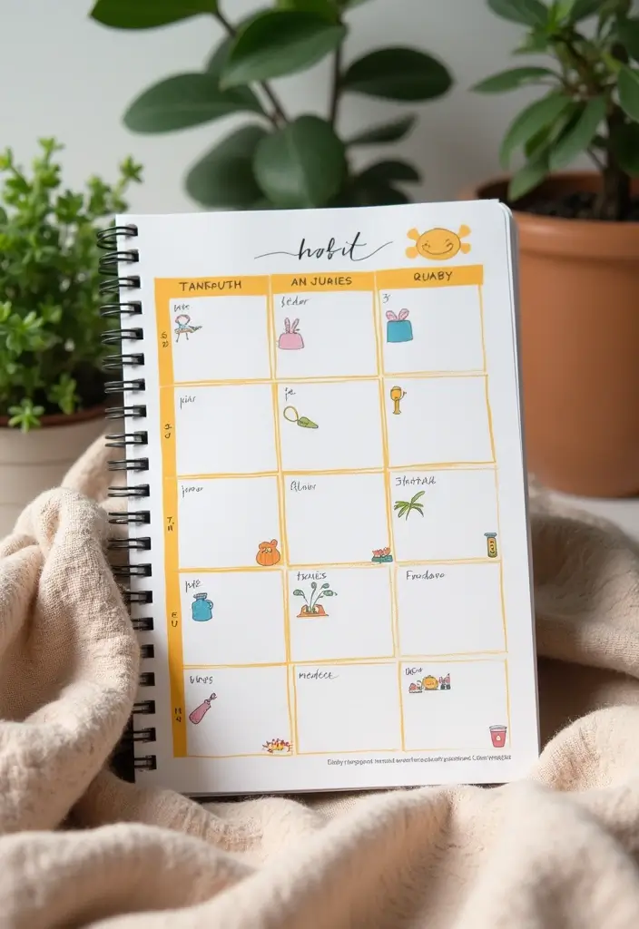 30+ Simple Aesthetic Journal Ideas That Make Planning Stylish and Fun - 2. Daily Habit Tracker