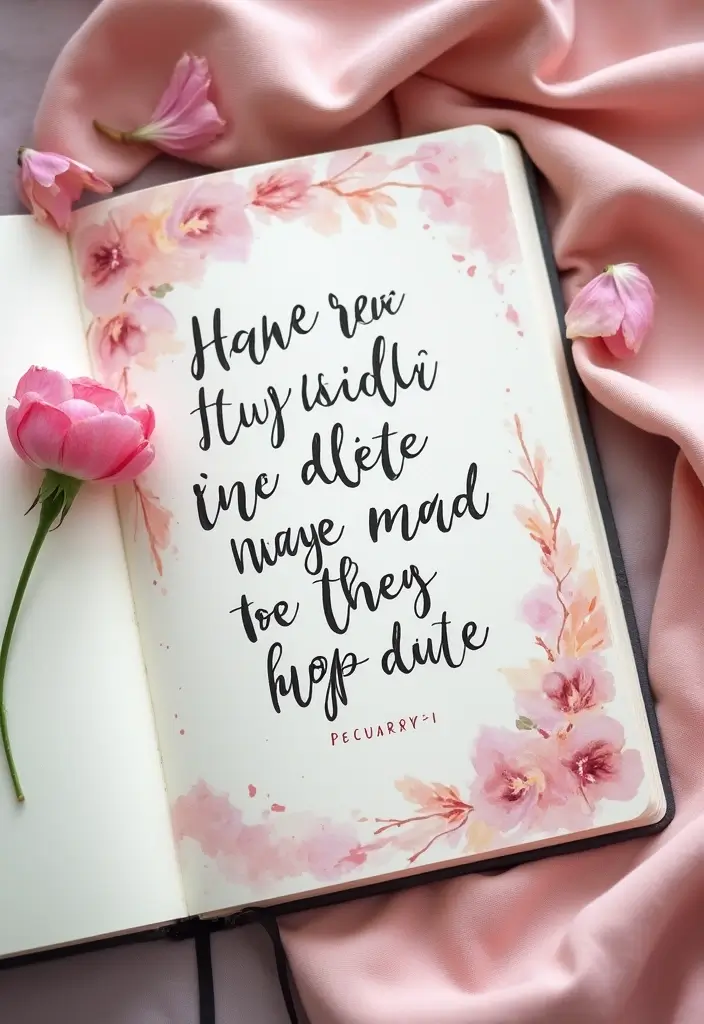 30+ Simple Aesthetic Journal Ideas That Make Planning Stylish and Fun - 3. Inspirational Quotes Page