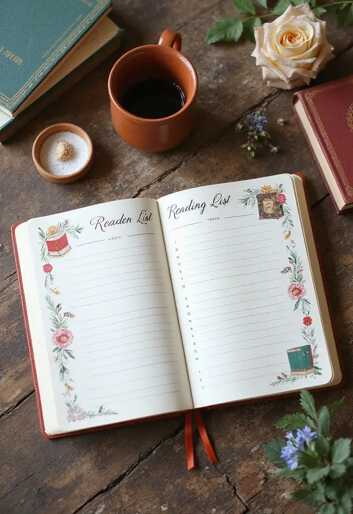 30+ Simple Aesthetic Journal Ideas That Make Planning Stylish and Fun - 9. Reading List Tracker