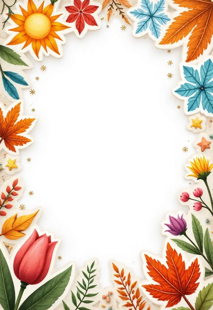 30+ Sticker Journal Ideas That Make Planning Fun and Colorful - 1. Seasonal Stickers for Monthly Themes