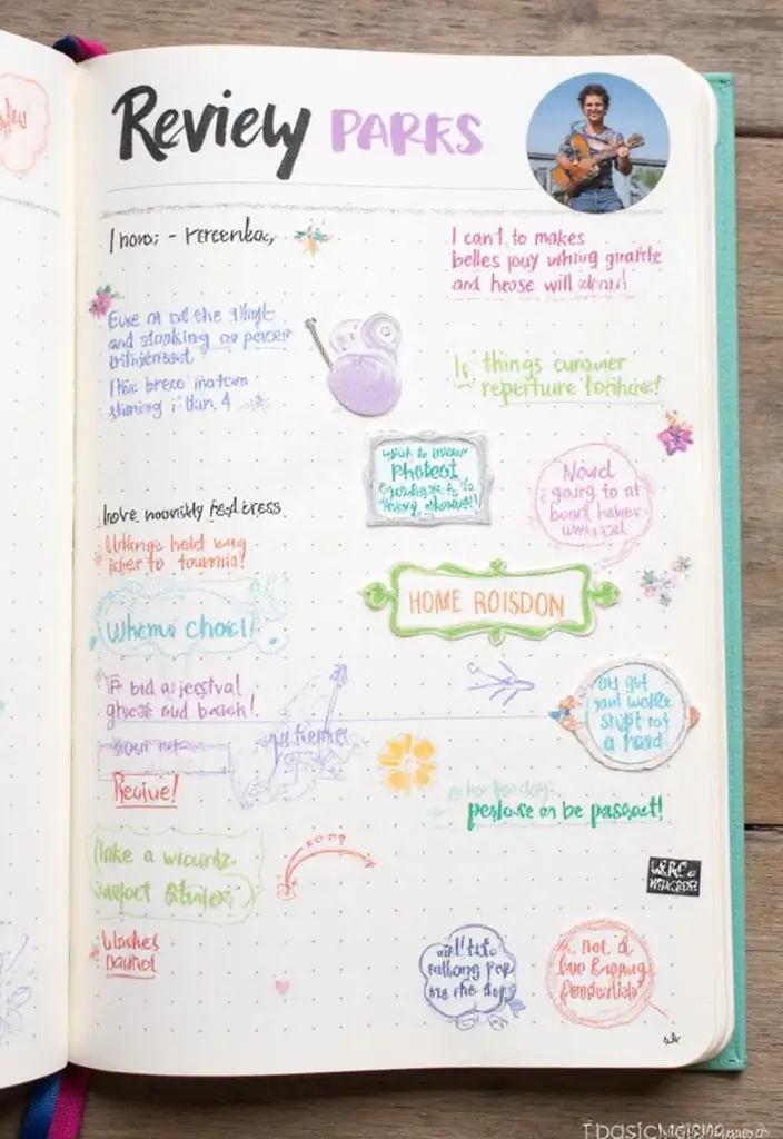 30+ Sticker Journal Ideas That Make Planning Fun and Colorful - 16. Monthly Review Stickers