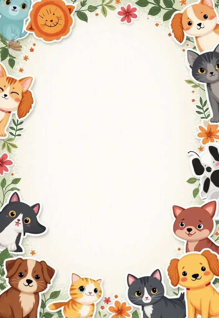 30+ Sticker Journal Ideas That Make Planning Fun and Colorful - 9. Cute Animal Stickers for Whimsy