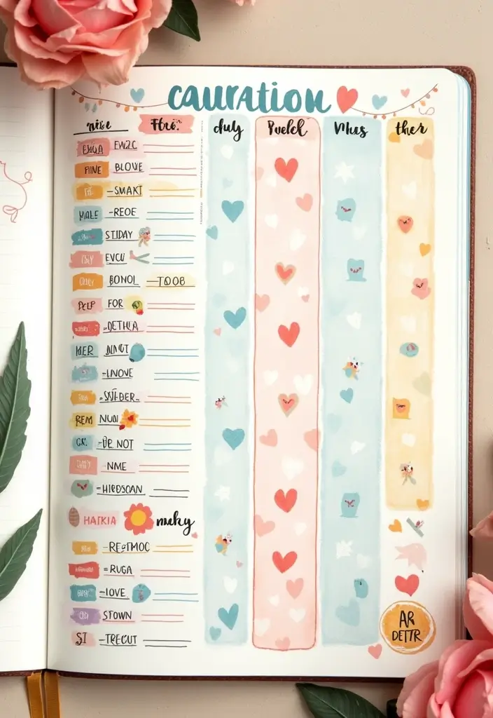 30+ Tracking Journal Ideas That Make Habits and Goals Fun to Follow - 13. Charity Donation Tracker