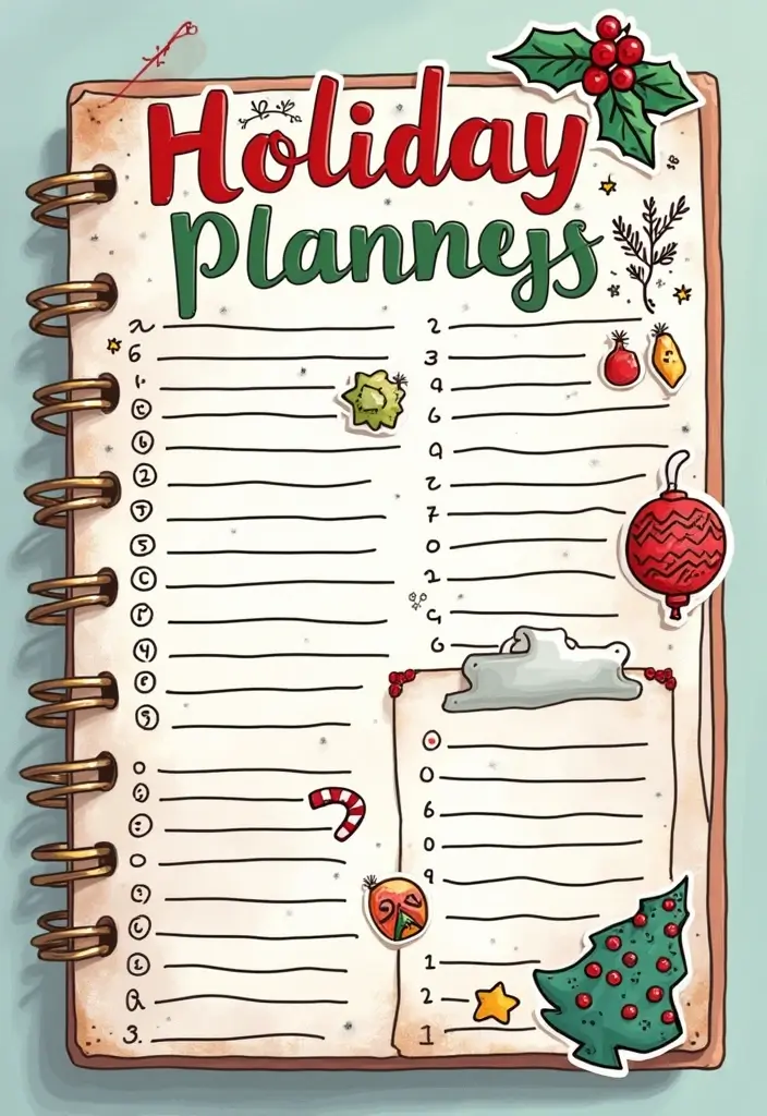 30+ Tracking Journal Ideas That Make Habits and Goals Fun to Follow - 15. Holiday Planning Pages