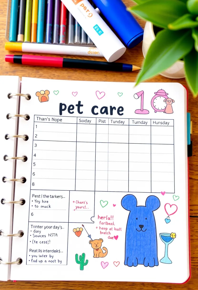 30+ Tracking Journal Ideas That Make Habits and Goals Fun to Follow - 23. Pet Care Tracker