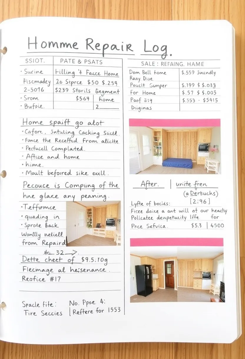 30+ Tracking Journal Ideas That Make Habits and Goals Fun to Follow - 25. Home Repair Log