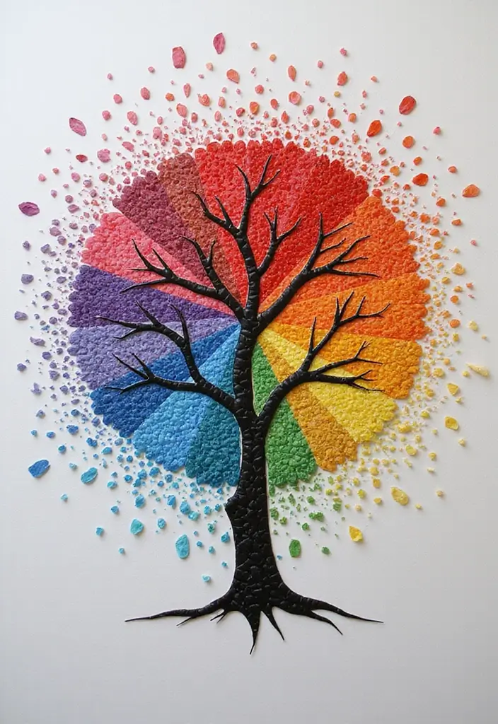 30+ Wall Hanging Craft Ideas With Paper That Decorate Any Room - 10. Paper Mosaic Wall Art