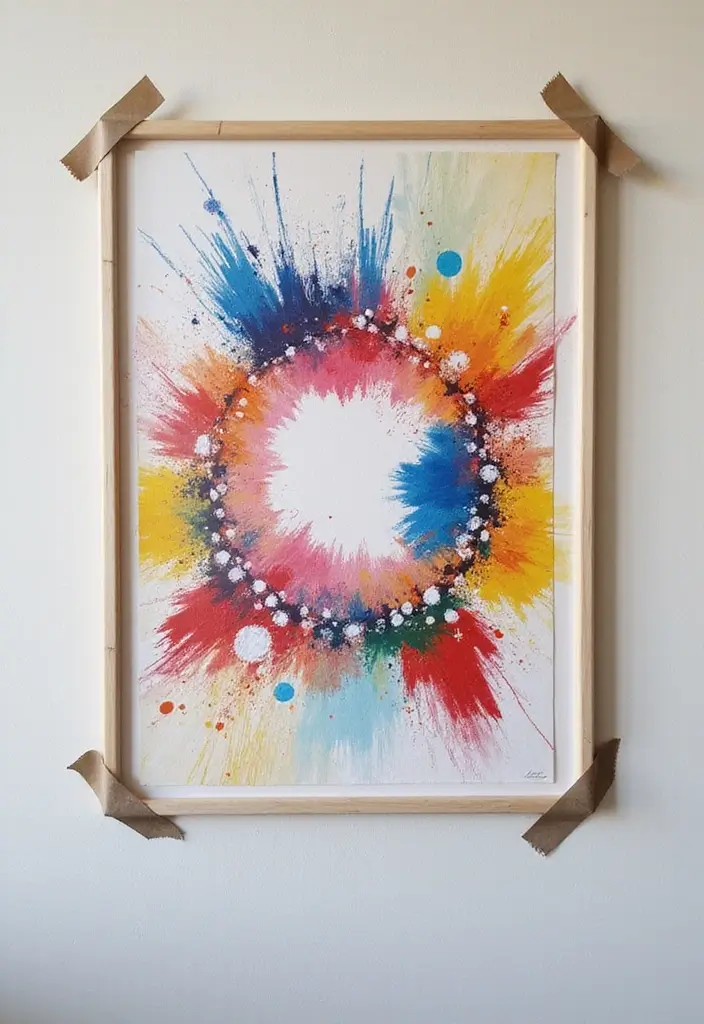 30+ Wall Hanging Craft Ideas With Paper That Decorate Any Room - 12. Hand-painted Paper Hanging