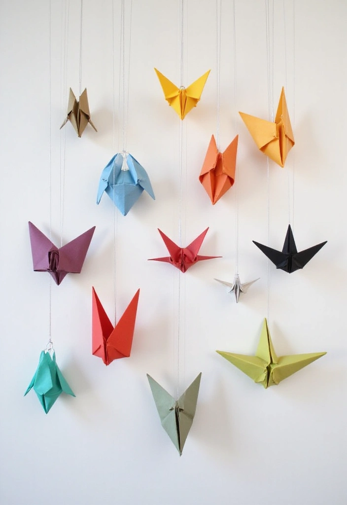30+ Wall Hanging Craft Ideas With Paper That Decorate Any Room - 2. Origami Wall Hangings