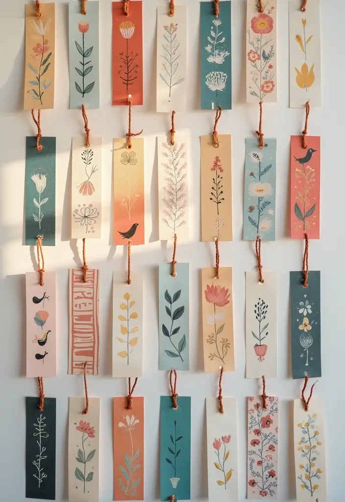 30+ Wall Hanging Craft Ideas With Paper That Decorate Any Room - 21. Paper Bookmark Wall Decor