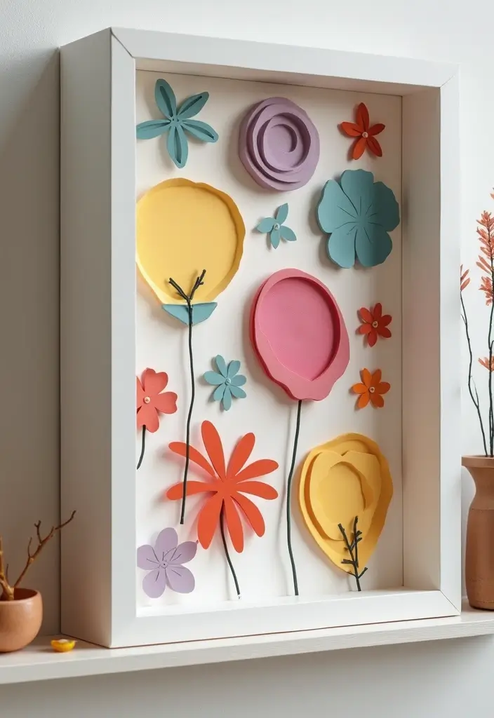 30+ Wall Hanging Craft Ideas With Paper That Decorate Any Room - 22. Paper Shadow Boxes