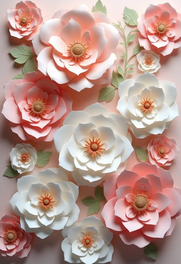 30+ Wall Hanging Craft Ideas With Paper That Decorate Any Room - 26. Layered Paper Flowers