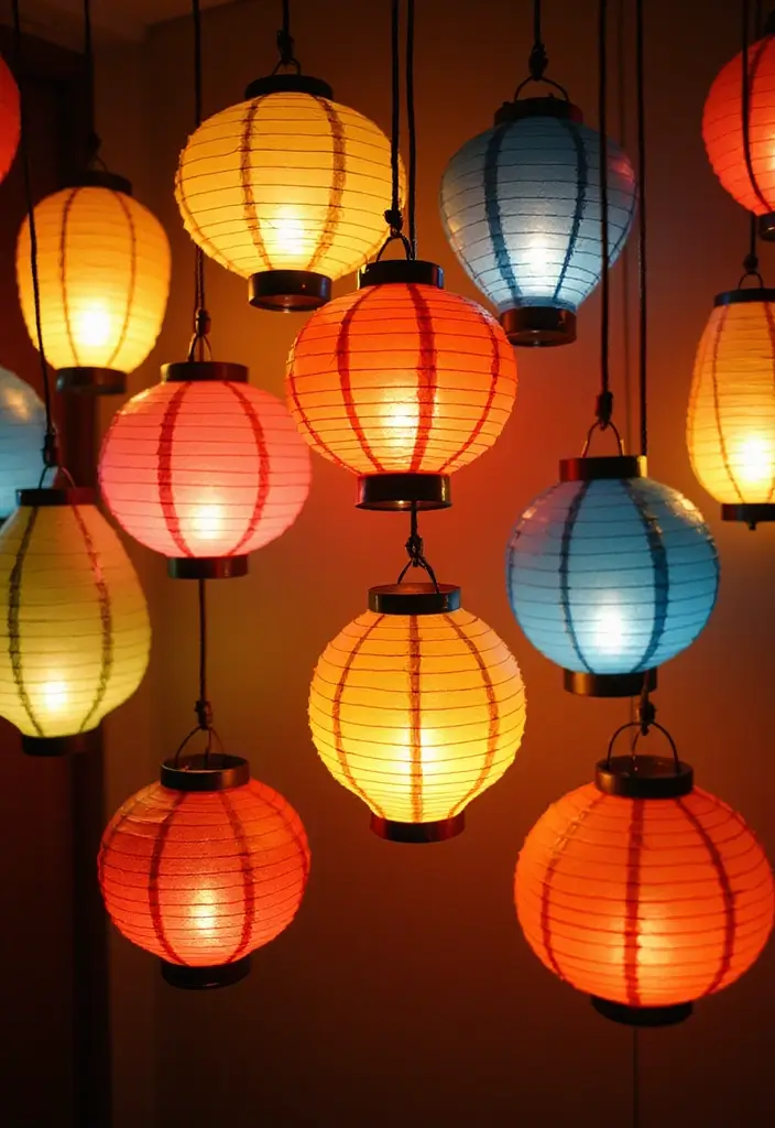 30+ Wall Hanging Craft Ideas With Paper That Decorate Any Room - 9. Hanging Paper Lanterns