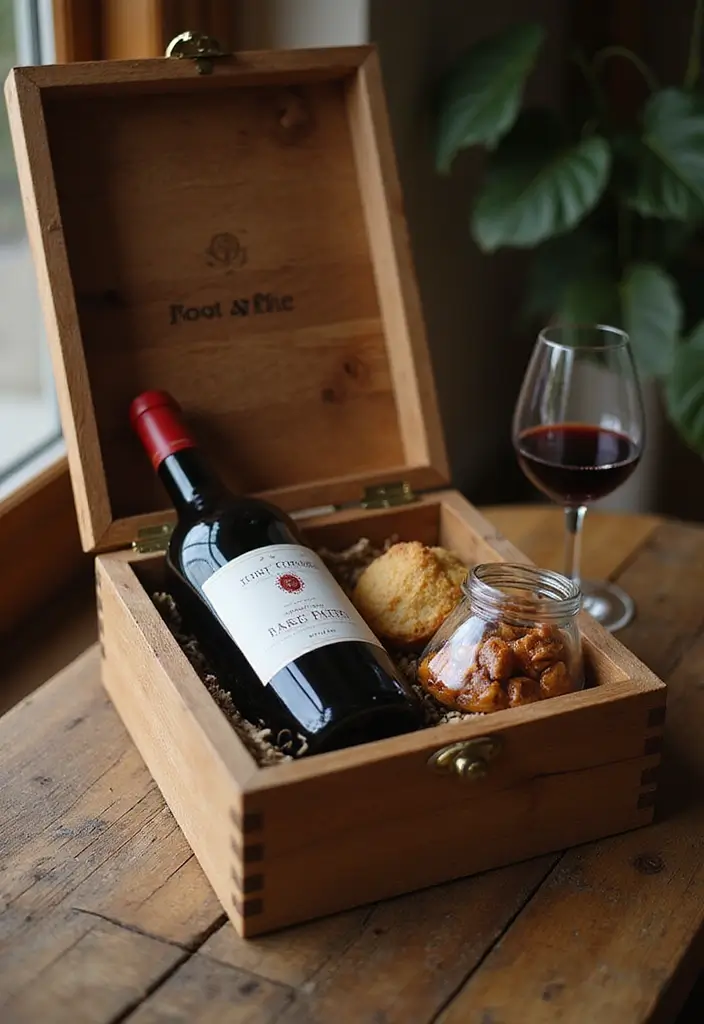 30+ Wood Box Ideas That Make Handmade Gifts Look Professional - 1. Rustic Wine Box Gift Set
