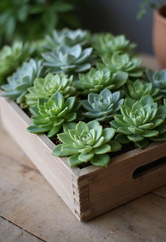 30+ Wood Box Ideas That Make Handmade Gifts Look Professional - 15. A Rustic Wooden Box for Succulent Plants