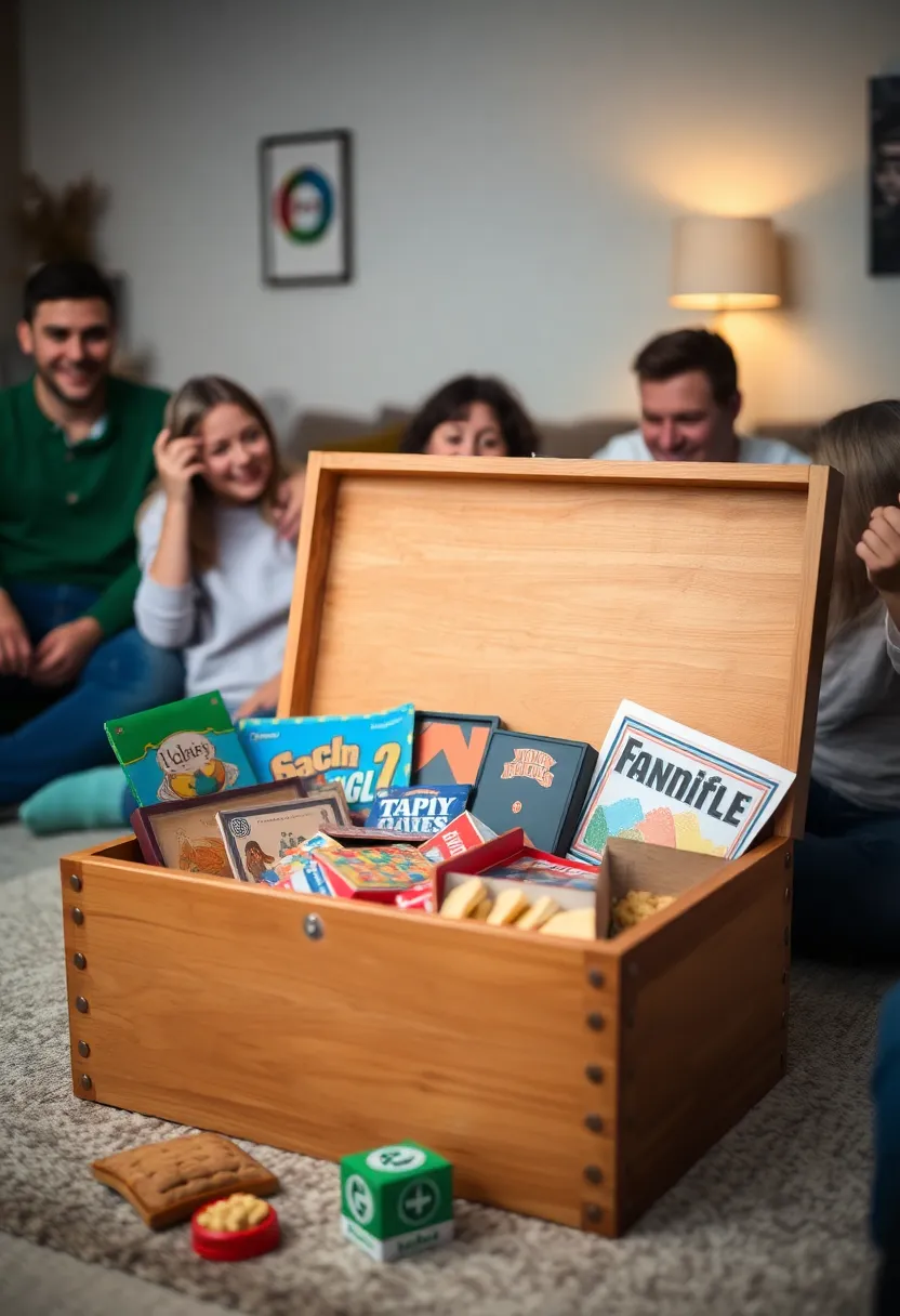 30+ Wood Box Ideas That Make Handmade Gifts Look Professional - 25. A Game Night Box for Family Fun