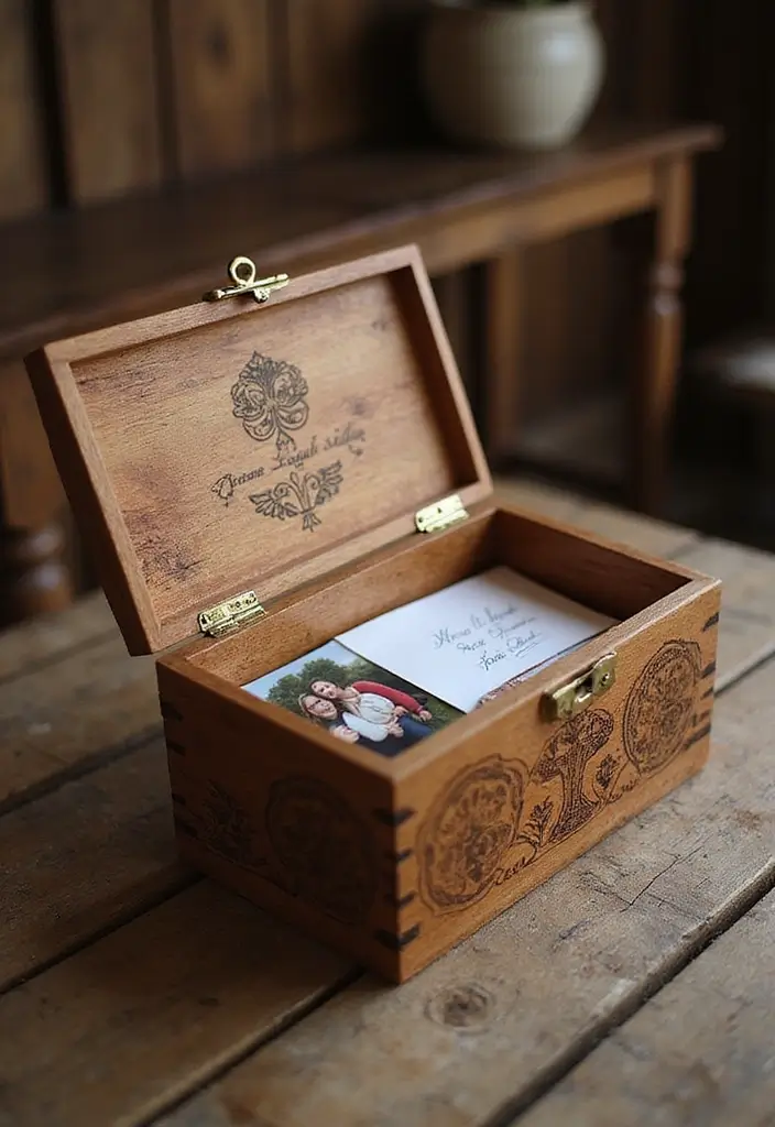 30+ Wood Box Ideas That Make Handmade Gifts Look Professional - 3. Personalized Photo Keepsake Box