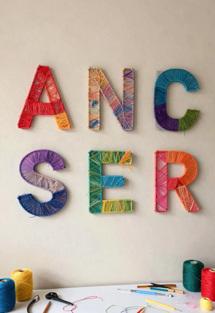 10 3D Letter Decoration Ideas Easy DIY Wall Accents 8 10 3D Letter Decoration Ideas Easy DIY Wall Accents - 8. String Art Letters 1