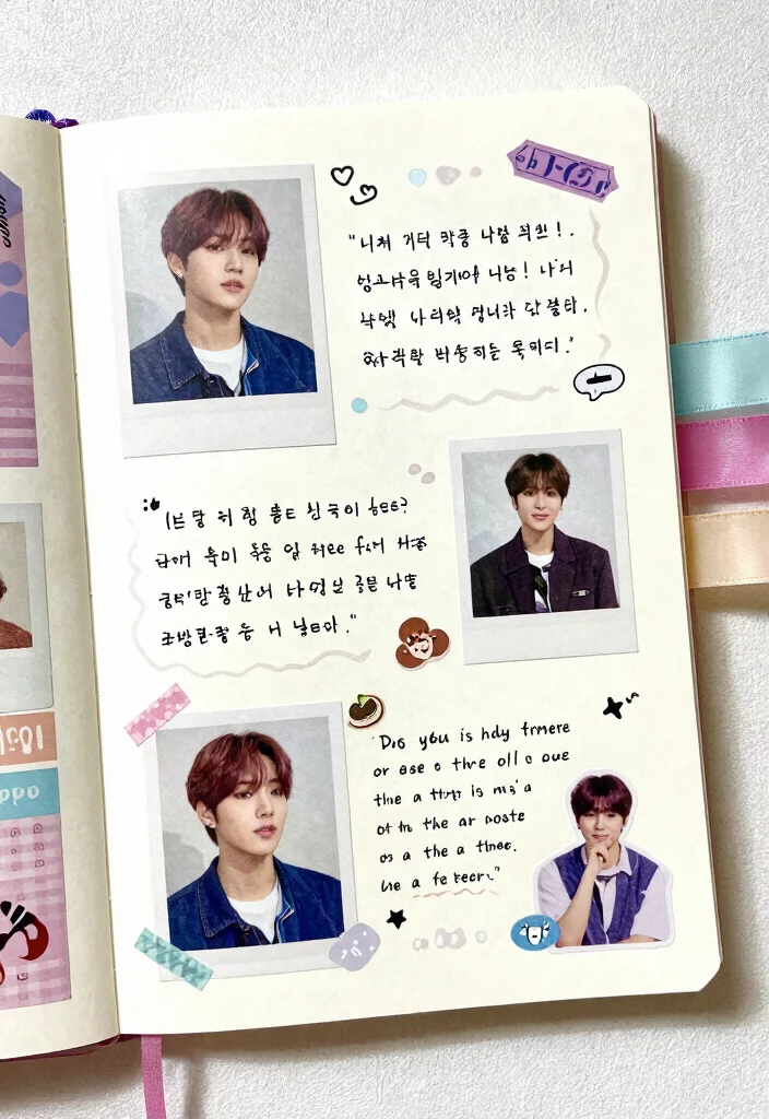 10 BTS Journal Ideas: Aesthetic and Creative DIY Layouts - 4. Member Spotlight Pages 1