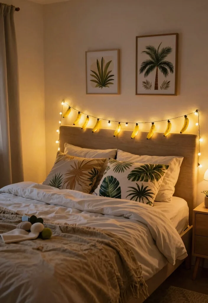 10 Banana Decoration Ideas: Fun and Unexpected DIY Decor - 10. Banana Fairy Lights 1