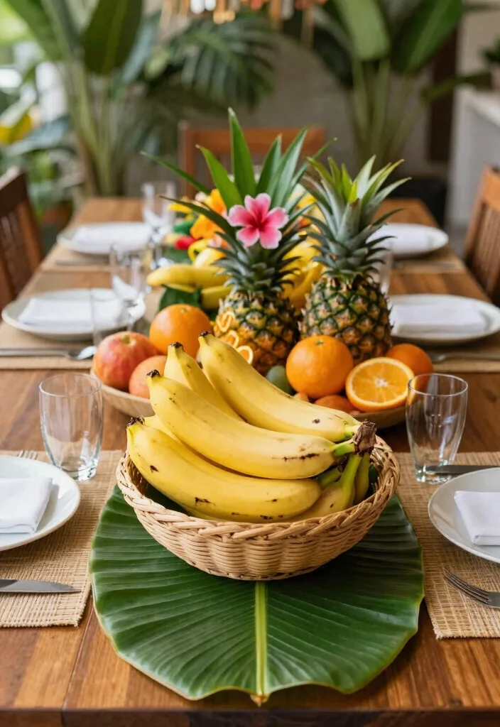 10 Banana Decoration Ideas: Fun and Unexpected DIY Decor - 2. Banana Centerpiece 1