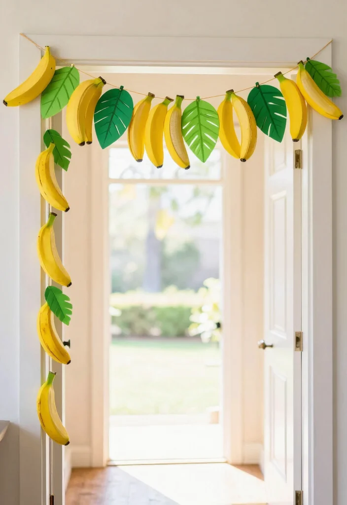 10 Banana Decoration Ideas: Fun and Unexpected DIY Decor - 4. Banana Garland 1