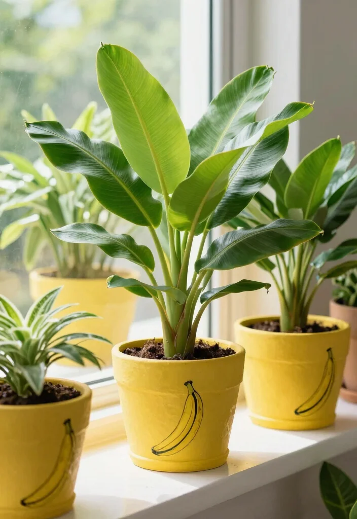 10 Banana Decoration Ideas: Fun and Unexpected DIY Decor - 5. Banana Planters 1
