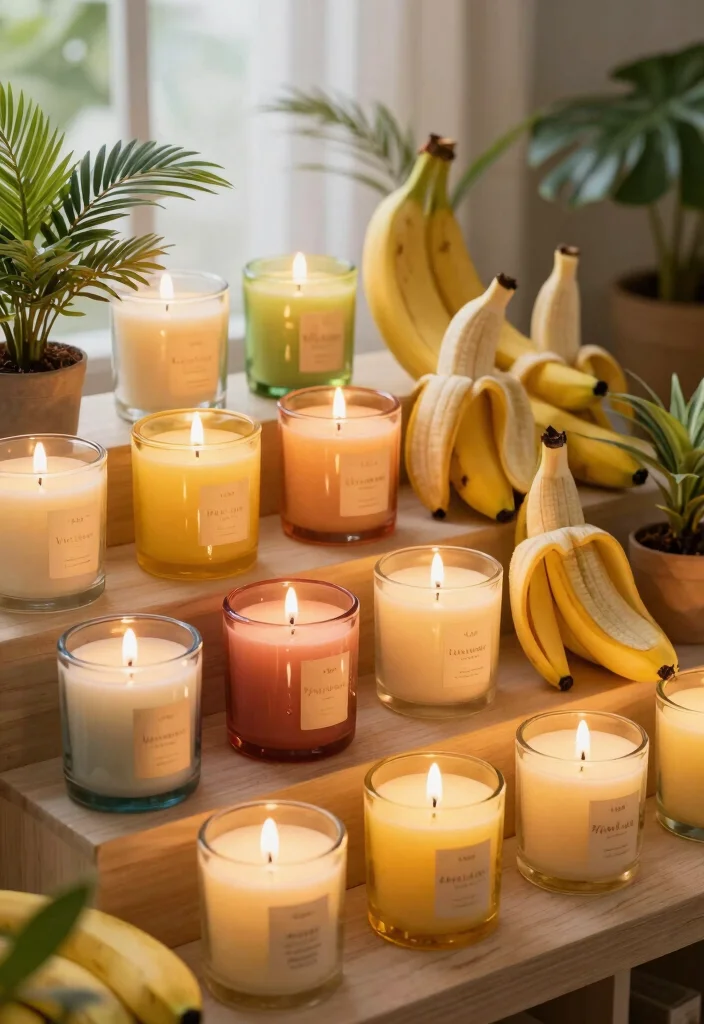 10 Banana Decoration Ideas: Fun and Unexpected DIY Decor - 8. Banana Scented Candles 1