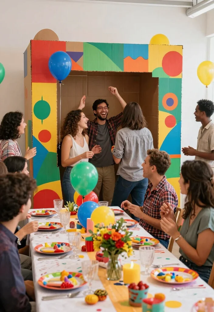 10 Big Cardboard Box Ideas for Creative Reuse Projects - 9. Eye-Catching Party Decorations 1