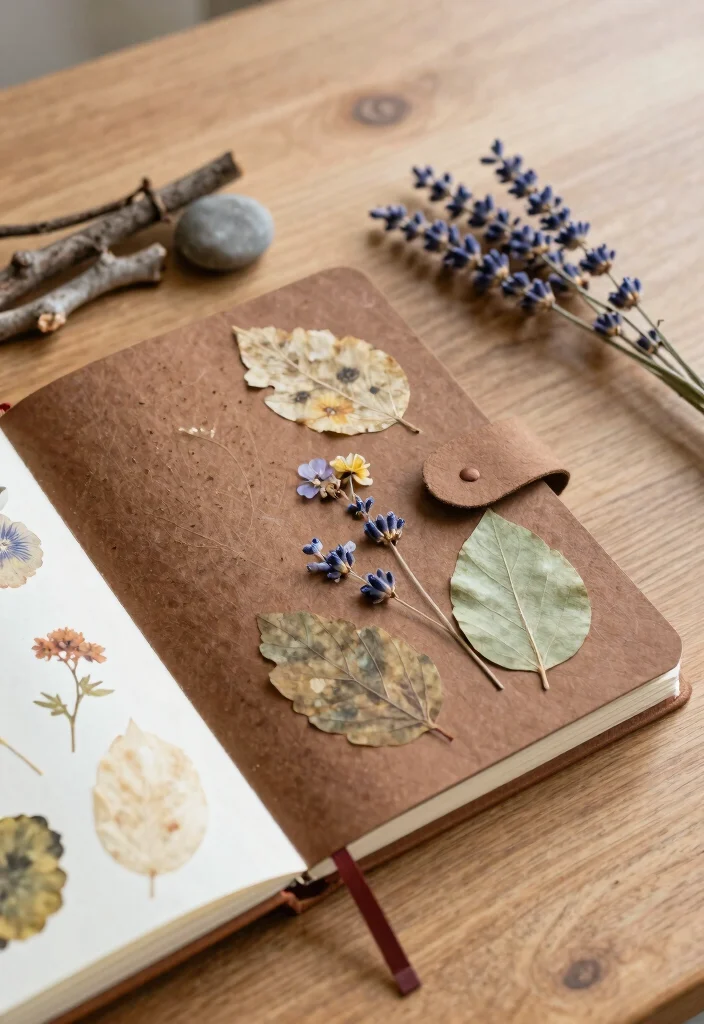 10 Brown Journal Ideas for Minimal and Cozy Aesthetic Pages - 1. Nature-Inspired Cover Designs 1