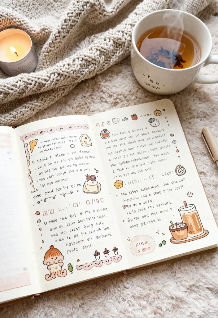 10 Brown Journal Ideas for Minimal and Cozy Aesthetic Pages - 2. Cozy Page Layouts 1