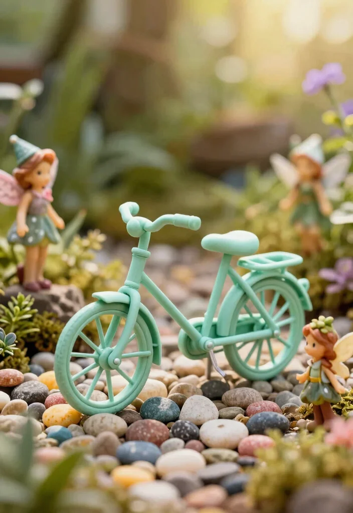 10 Cycle Decoration Ideas: Easy Outdoor DIY Projects - 9. Bike-Themed Fairy Garden 1