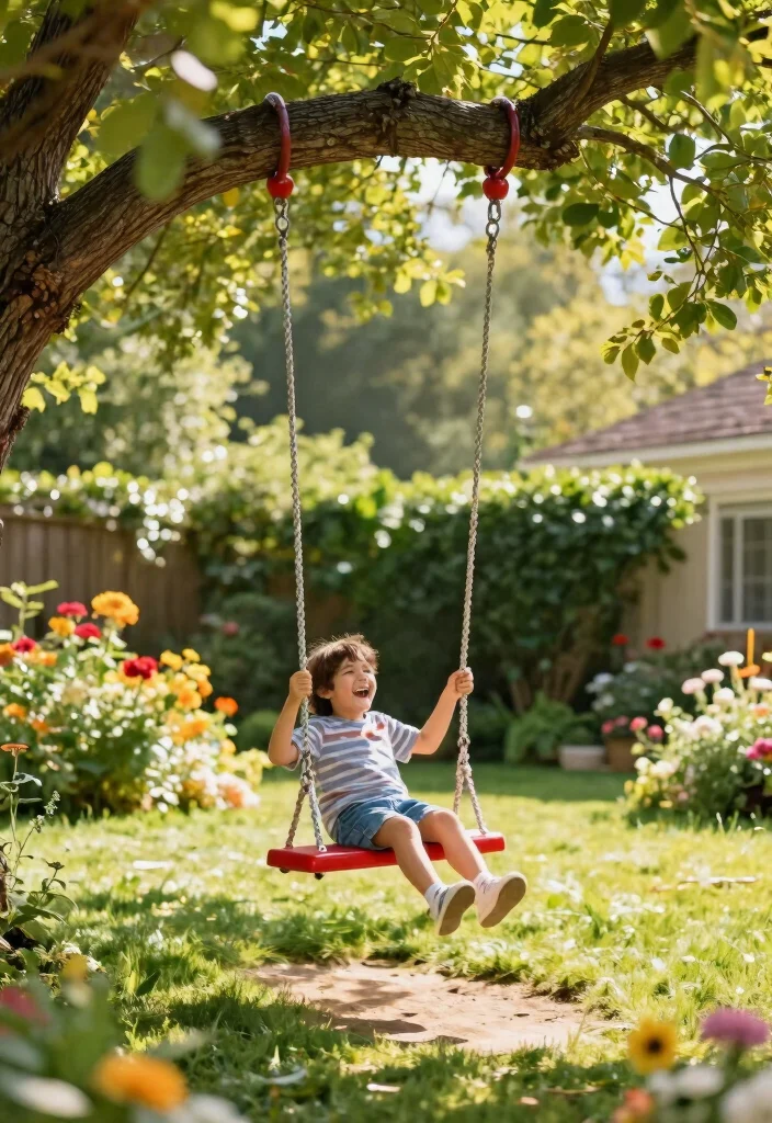 10 Cycle Tyre Decoration Ideas for Creative Outdoor Decor - 5. Tyre Swings 1