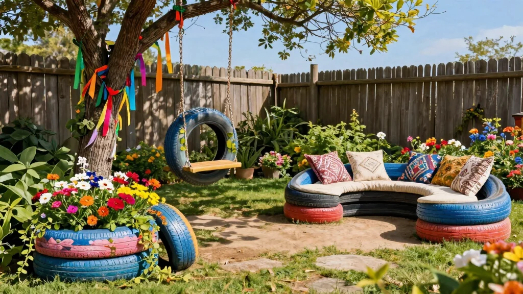 10 Cycle Tyre Decoration Ideas for Creative Outdoor Decor