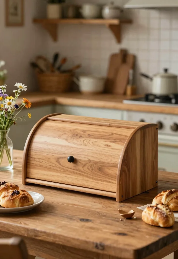 10 DIY Bread Box Ideas for Rustic Kitchen Storage - 4. Farmhouse-Style Bread Box with Sliding Lid 1