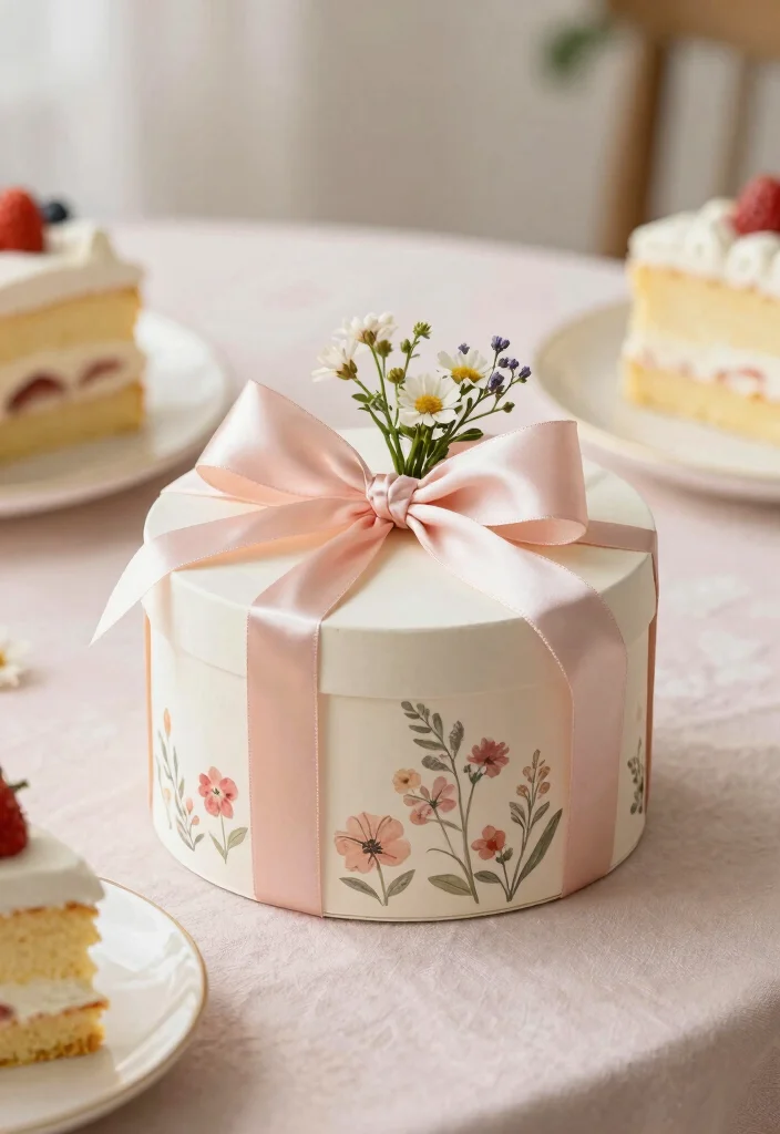 10 DIY Cake Box Ideas for Cute Gift Packaging 4 10 DIY Cake Box Ideas for Cute Gift Packaging - 4. Floral Paper Cake Box 1