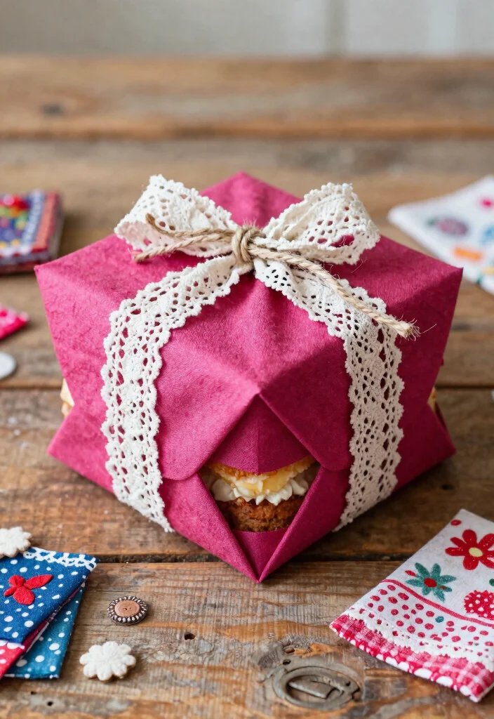 10 DIY Cake Box Ideas for Cute Gift Packaging 5 10 DIY Cake Box Ideas for Cute Gift Packaging - 5. Fabric-Wrapped Cake Box 1