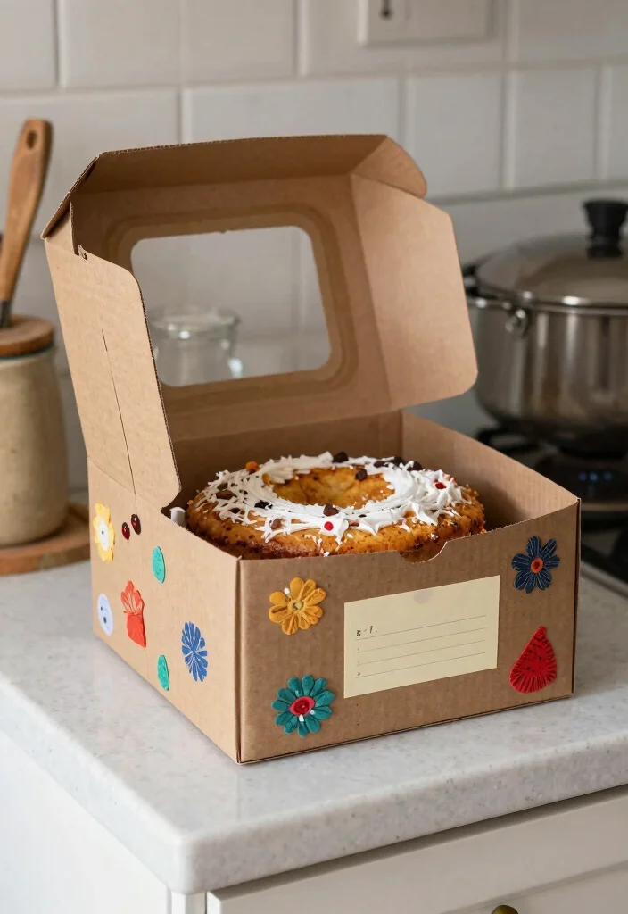10 DIY Cake Box Ideas for Cute Gift Packaging 7 10 DIY Cake Box Ideas for Cute Gift Packaging - 7. Cardboard Box Cake Packaging 1